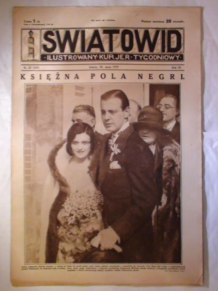 Tygodnik Ilustrowany Światowid Nr 22 1927 r.