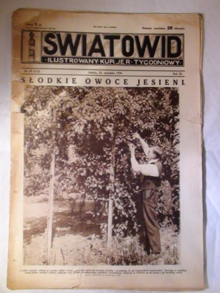 Tygodnik Ilustrowany Światowid Nr 39 1926 r.
