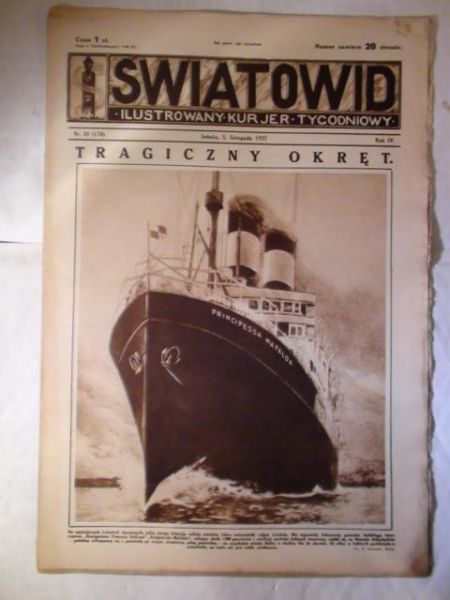 Tygodnik Ilustrowany Światowid Nr 45 1927 r.
