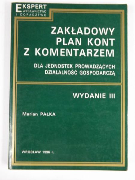 Zakładowy plan kont z komentarzem