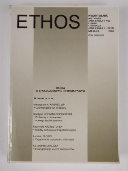 Styczeń Tadeusz (red.) - Ethos, kwartalnik, nr 69-70, 2005