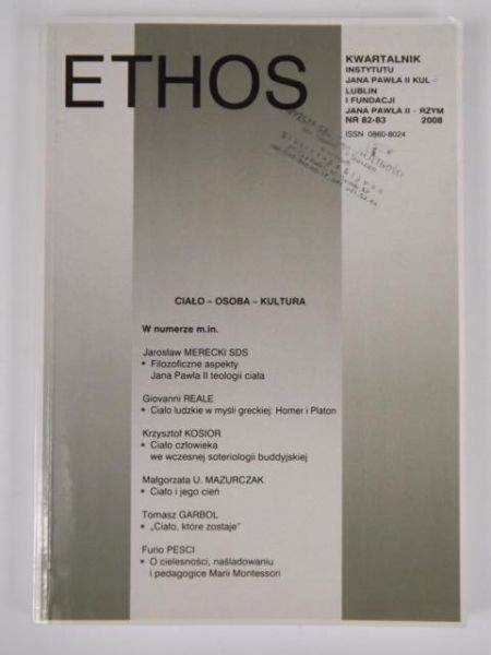 Ethos. Ciało  osoba  kultura