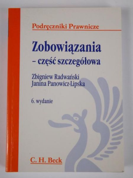 Radwański Z.,   - Zobowiązania. Część szczegółowa