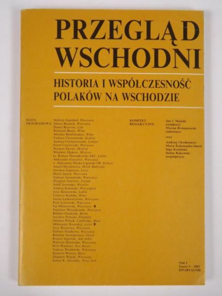 Przegląd Wschodni, Tom 1, Zeszyt 3 - 1991
