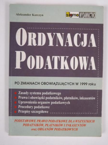 Ordynacja podatkowa po zmianach w 1999 r.
