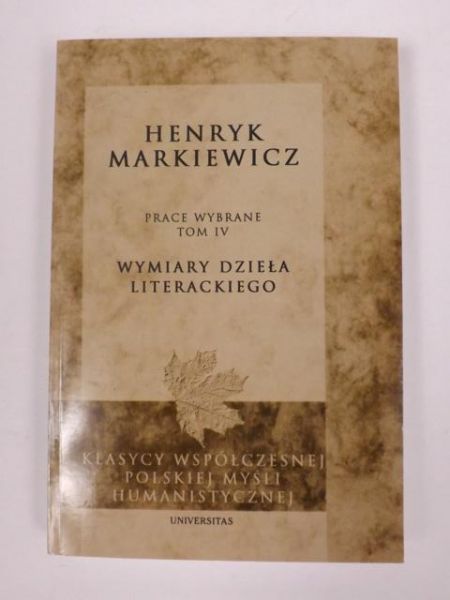 Wymiary dzieła literackiego, T. IV