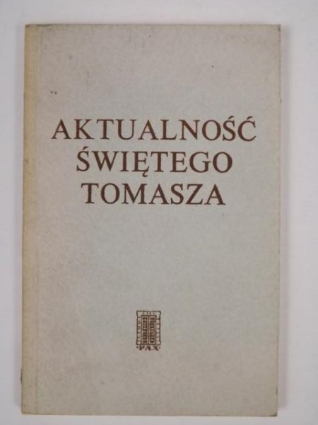 Journet Charles - Aktualność świętego Tomasza