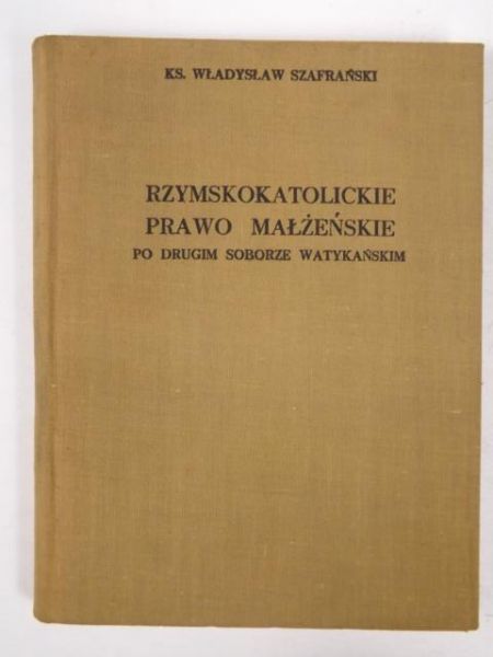 Rzymskokatolickie prawo małżeńskie po drugim soborze watykańskim.