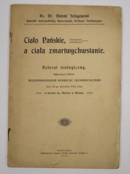 Ciało Pańskie, a ciała zmartwychwstanie, 1912 r.