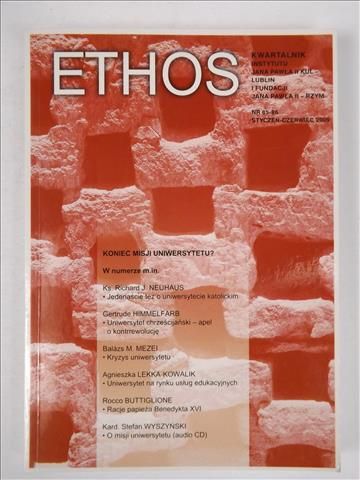 ETHOS - kwartalnik - Koniec misji uniwersytetu, nr 85-86, styczeń-czerwiec 2009 r.