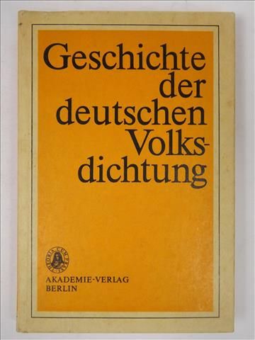 Gisela Burde-Schneidewind (red.) - Geschichte der deutschen Volksdichtung