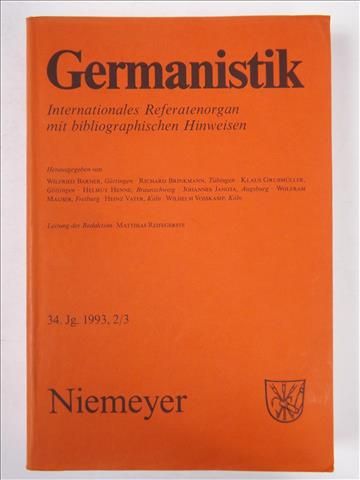 Germanistik, 34. Jg. 1993, 2/3