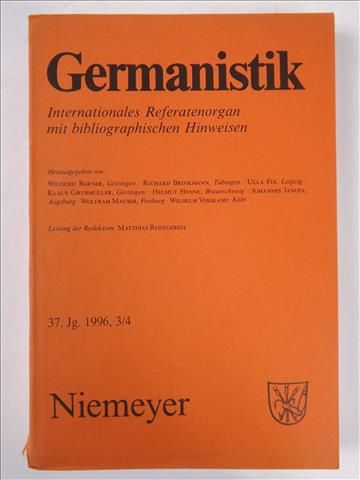 Germanistik, 37. Jg. 1996, 3/4