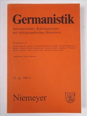 Germanistik, 28. Jg. 1987/4