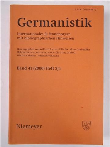 Germanistik, Band 41 (2000) Heft 3/4