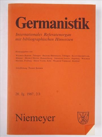 Germanistik, 28. Jg. 1987, 2/3