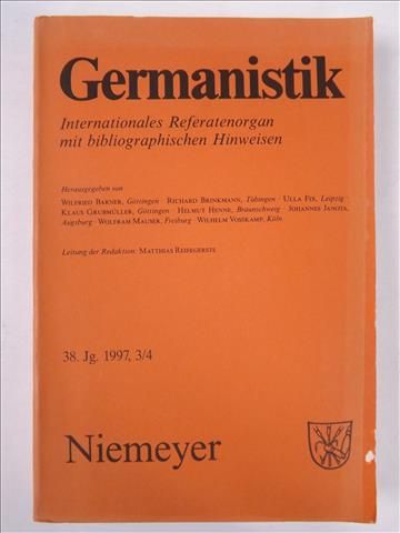 Germanistik, 38. Jg. 1997, 3/4