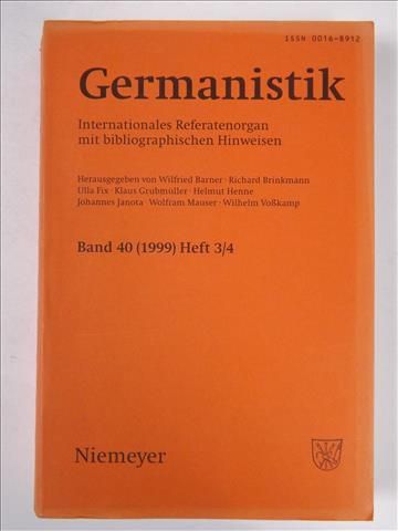 Germanistik, 40 (1999) Heft 3/4