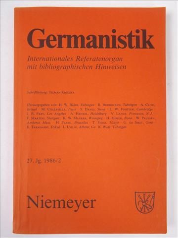 Germanistik, 27. Jg. 1986/2