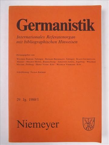 Germanistik, 29. Jg. 1988/1