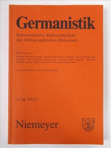 Germanistik, 33. Jg. 1992/2