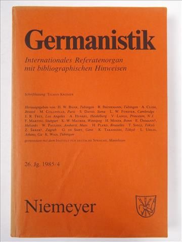 Germanistik, 26. Jg. 1985/3