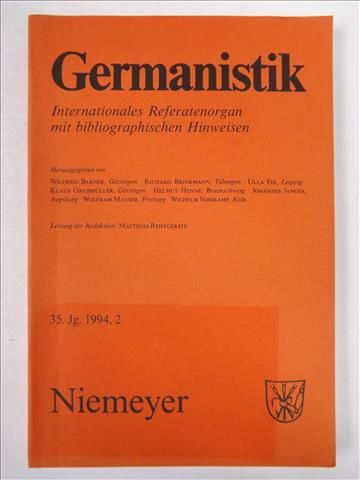 Germanistik, 35. Jg. 1994,2