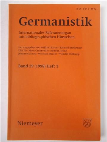 Germanistik, Band 39 (1998) Heft 1