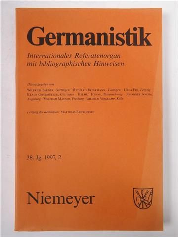 Germanistik, 38. Jg. 1997, 2