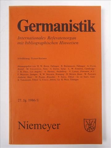 Germanistik, 27. Jg. 1986/1