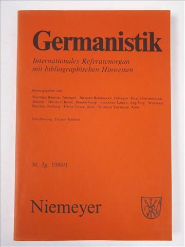 Germanistik, 30. Jg. 1989/1