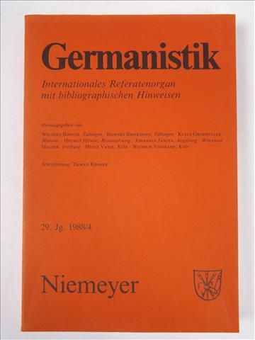 Germanistik, 29. Jg. 1988/4