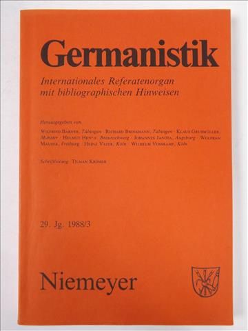 Germanistik, 29. Jg. 1988/3