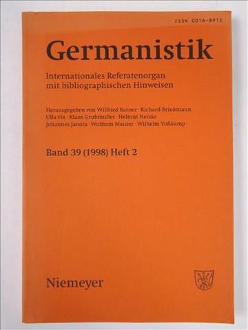 Germanistik, Band 39(1998) Heft 2