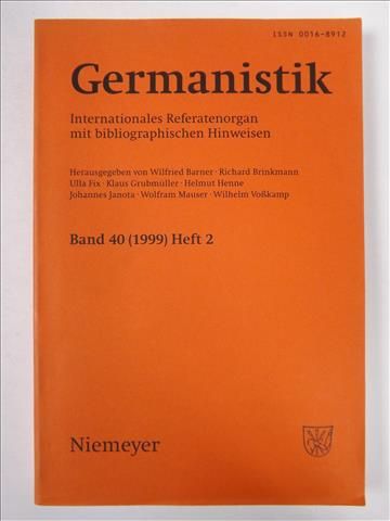 Germanistik, Band 40 (1999) Heft 2
