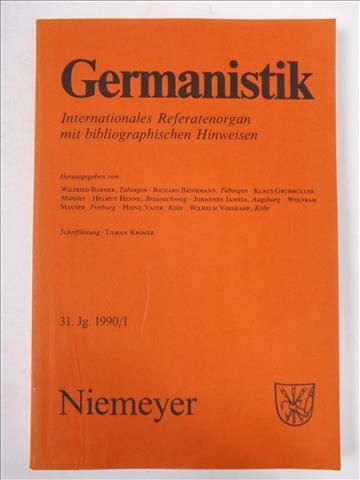 Germanistik, 31. Jg. 1990/1