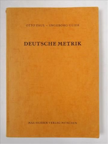 Paul Otto, Glier Ingeborg - Deutsche Metrik