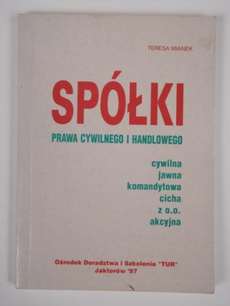 Spółki prawa cywilnego i handlowego