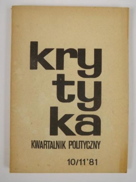 Krytyka. Nr 10/11 '81. Drugi obieg
