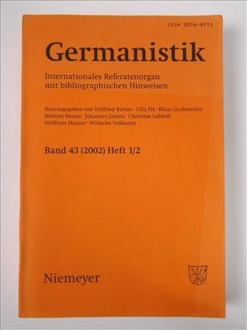 Germanistik, Band 43 (2002) Heft 1/2