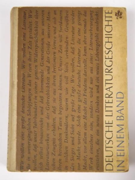 Deutsche Literaturgeschichte in einem Band
