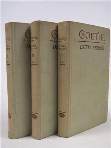 Goethe Jan Wolfgang - Dzieła wybrane. Tom 1, 2, 3