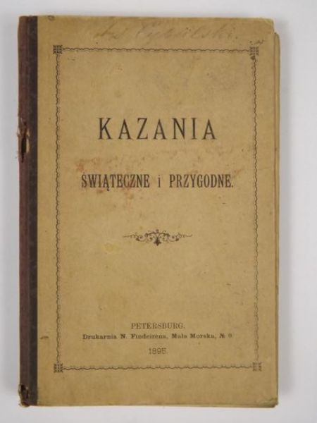 Kazania świąteczne i przygodne, 1895 r.