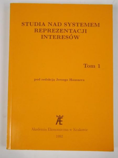 Studia nad systemem reprezentacji interesów, T. I