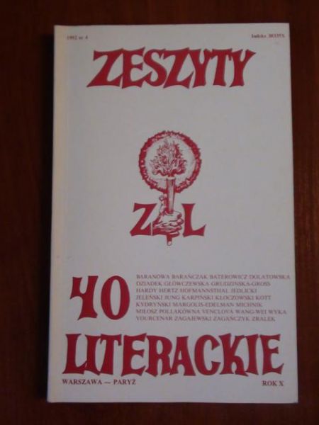 Toruńczyk Barbara (red.) - Zeszyty literackie 4/1992