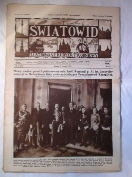 Tygodnik Ilustrowany Światowid Nr 6 1925 r.