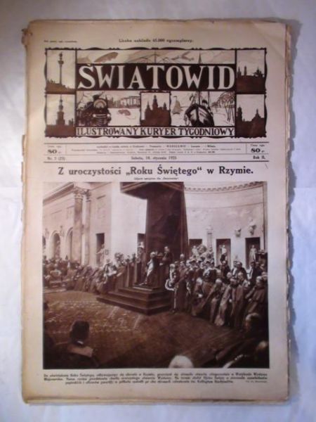 Tygodnik Ilustrowany Światowid Nr 2 1925 r.