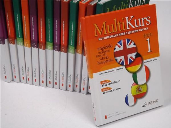 MultiKurs. Multimedialny kurs 5 języków obcych z CD, 14 tomów