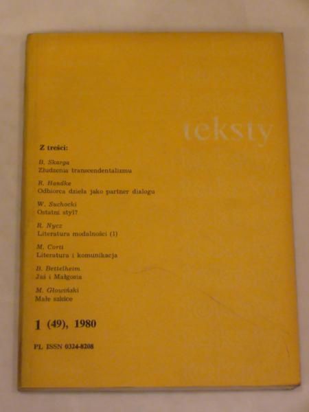 Teksty 1 (49), 1980