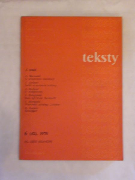 Teksty 6 (42), 1978